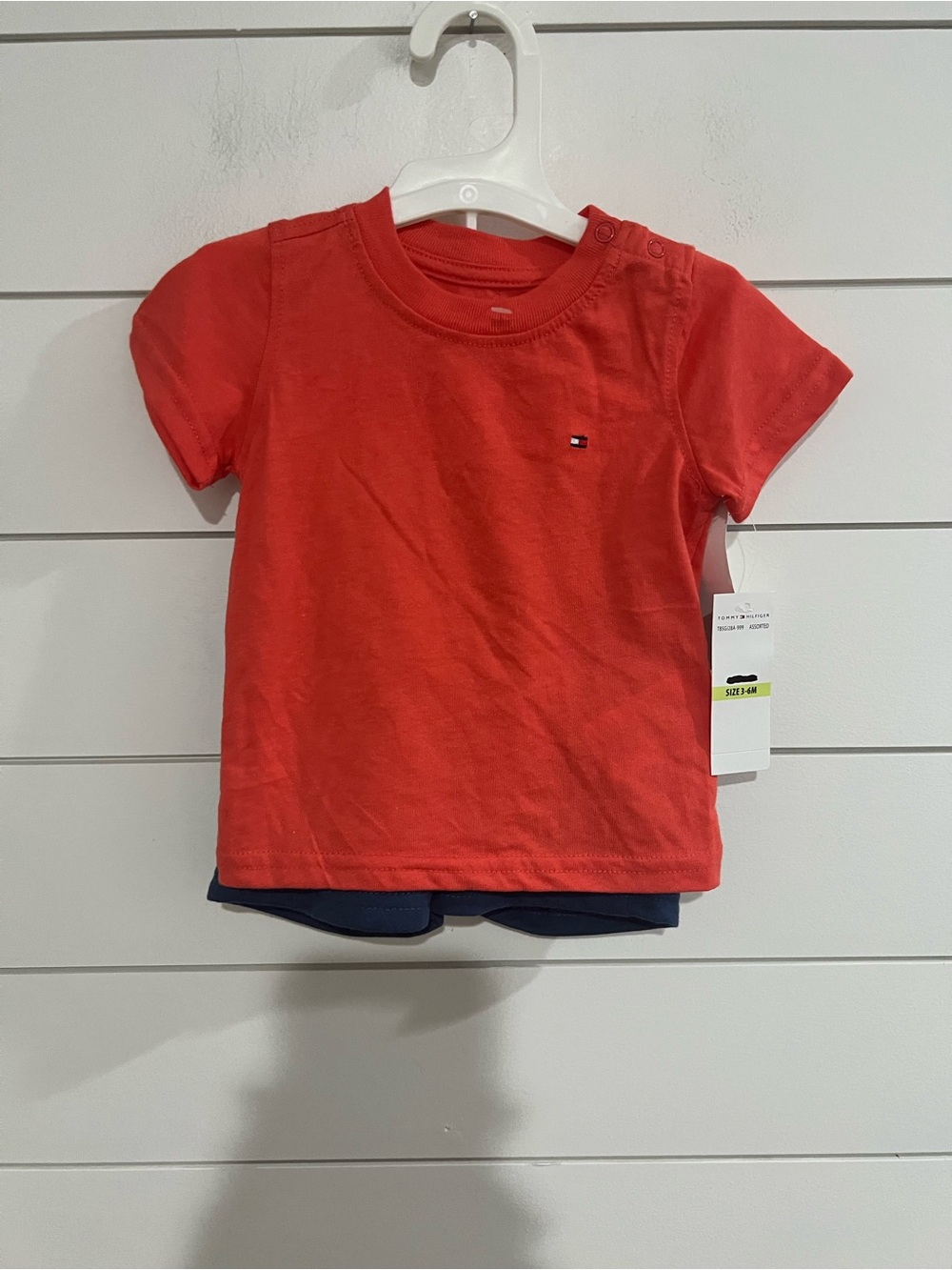 Tommy Hilfiger Red and Navy short set